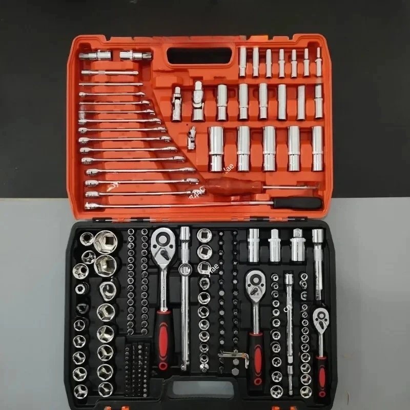 [216-Piece Set] Auto Combination Suit Basic HandShop Car Repair Tools 24-Tooth Ratchet