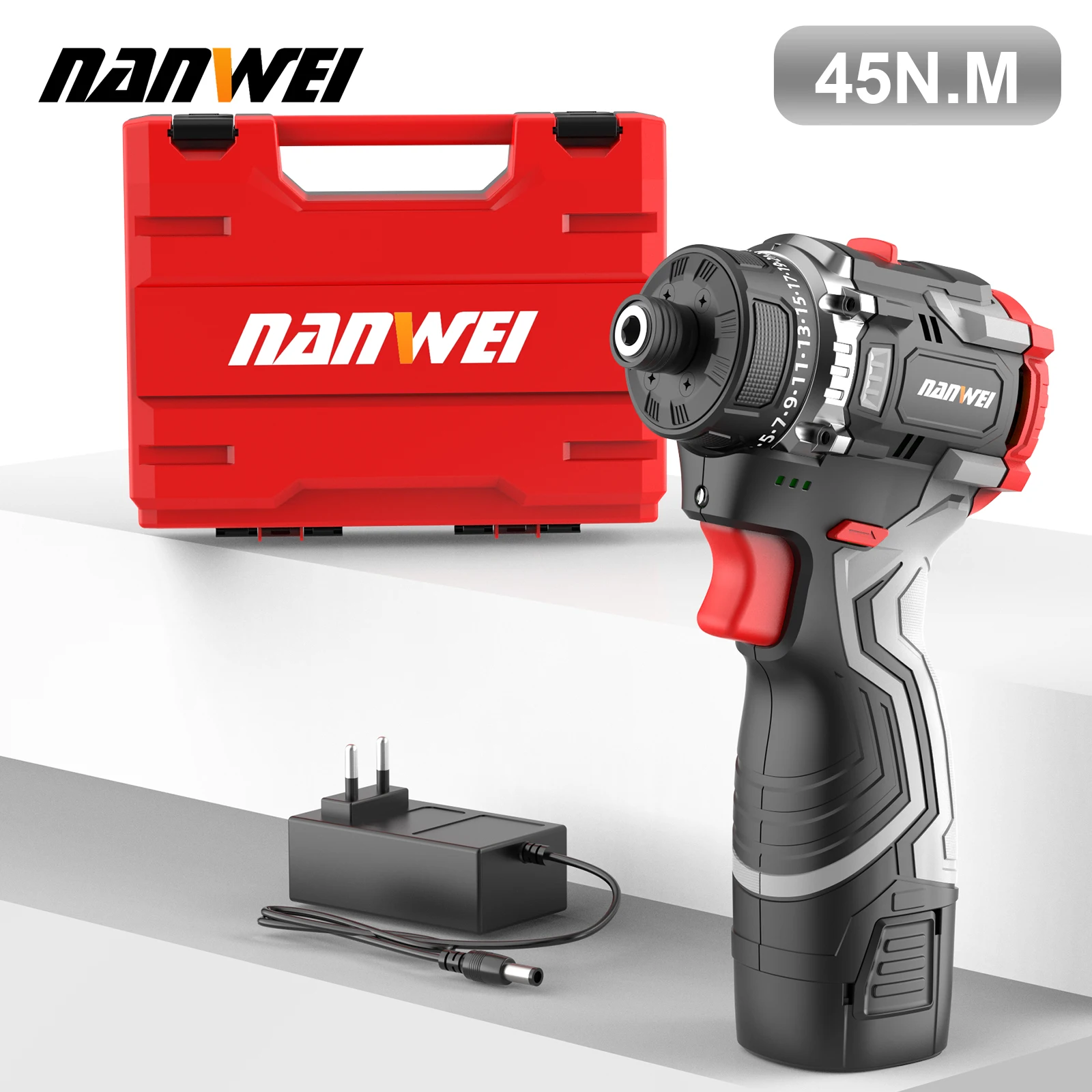 NANWEI 16V Power Tools Brushless Li-ion 45NM Driver Household 16v Electric Screwdriver Drill Cordless Screwdriver