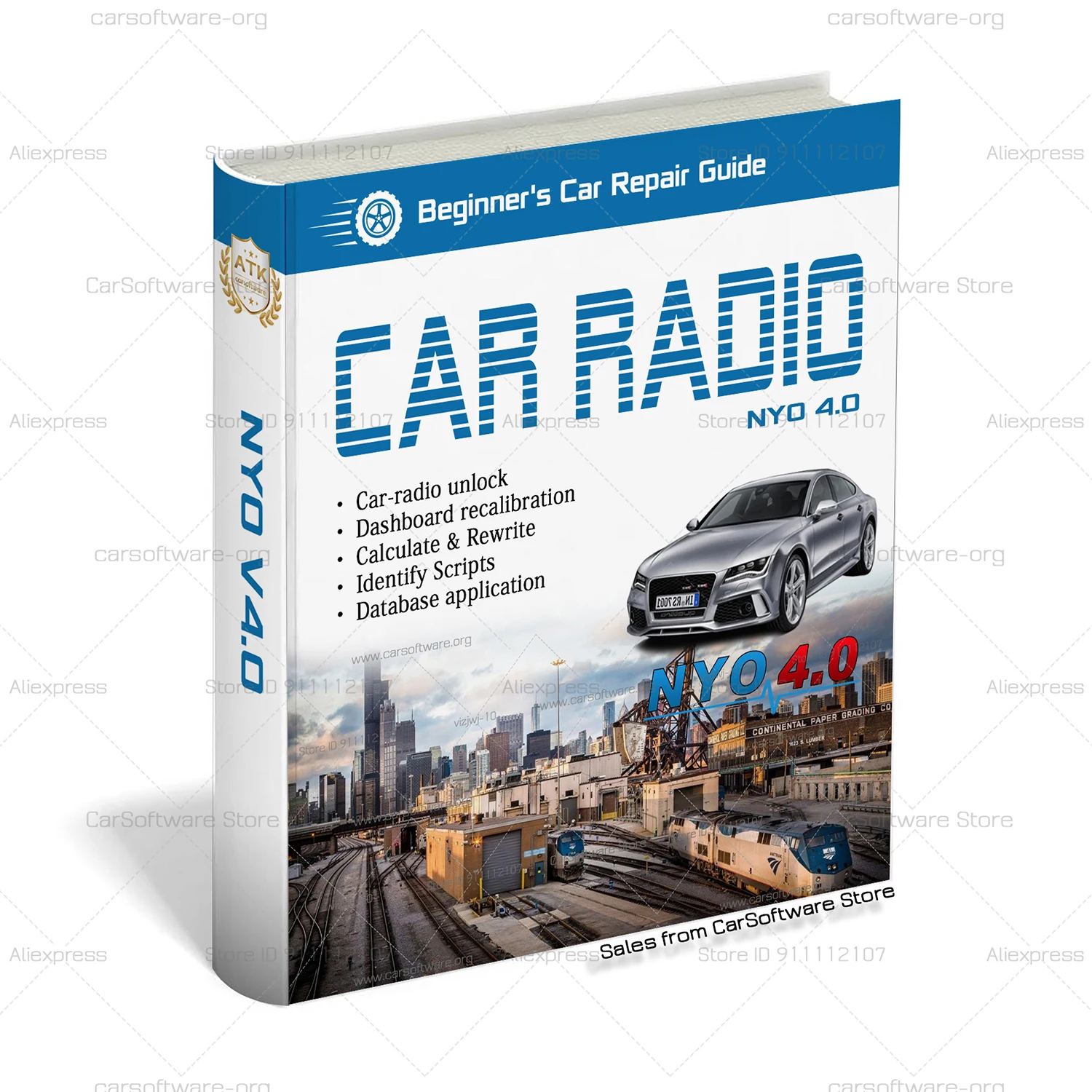 Air-bag Car Radio Dashboard IMMO Navigation NY-O V4.0 2017 Full Database Send Link or USB Auto Repair Software Car Radio Nyo4