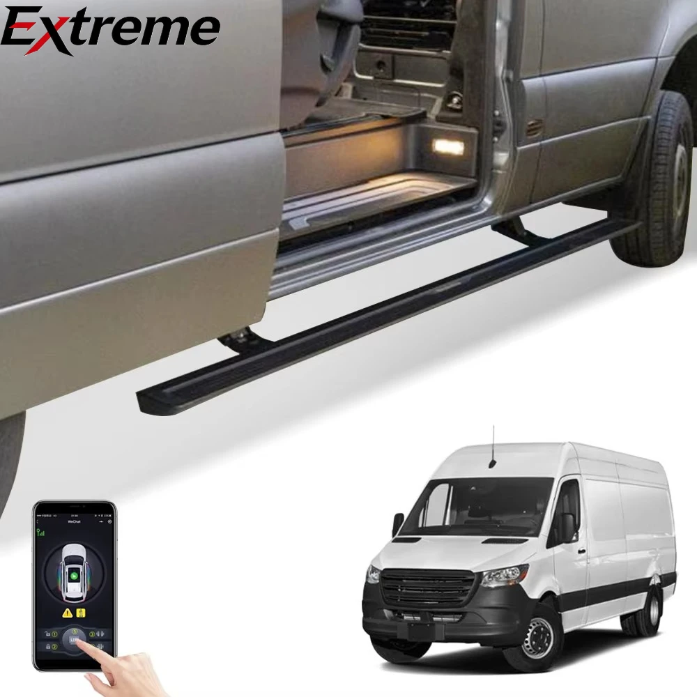Electric Retractable Auto Part Side Pedal WJ Factory Manufacturer High Quality LED Light Electric Side Steps for Benz Sprinter