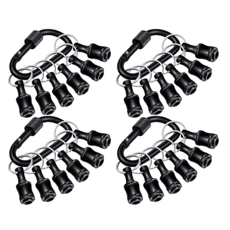 

4Set 1/4Inch Portable Screwdriver Bits Holder Hand Extension Bar Drill Bit Screw Adapter Keychain For Screwdrivers Durable-AT36