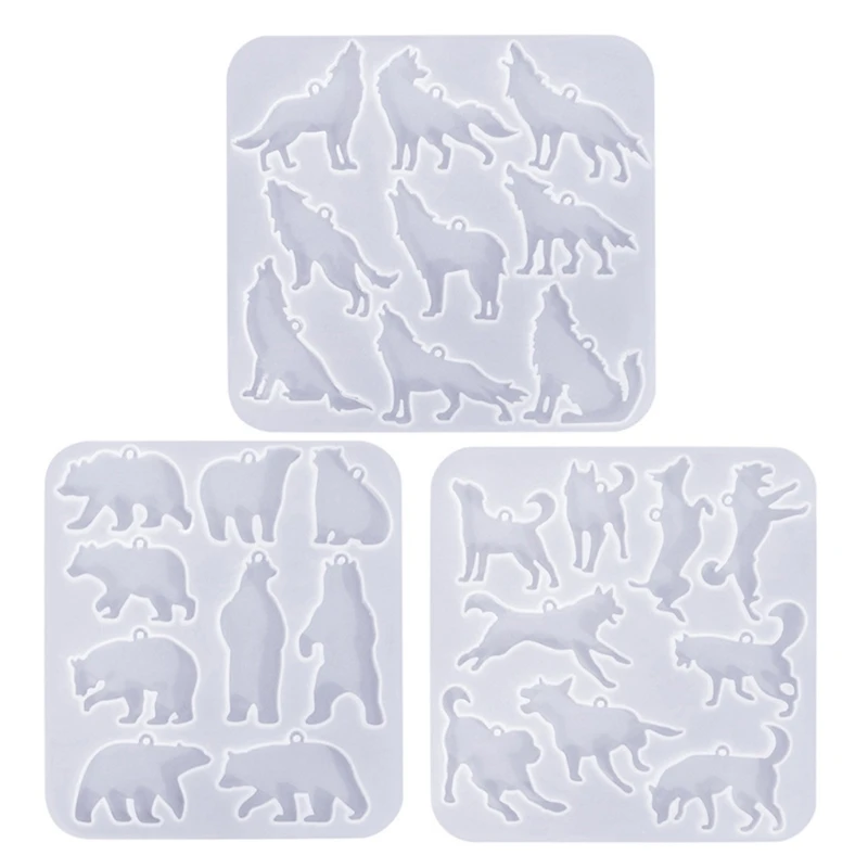 

Soft Silicone Mold Animal Shaped Earrings Molds Customized Ear Rings Epoxy Mould for Craft Enthusiasts 3XUA