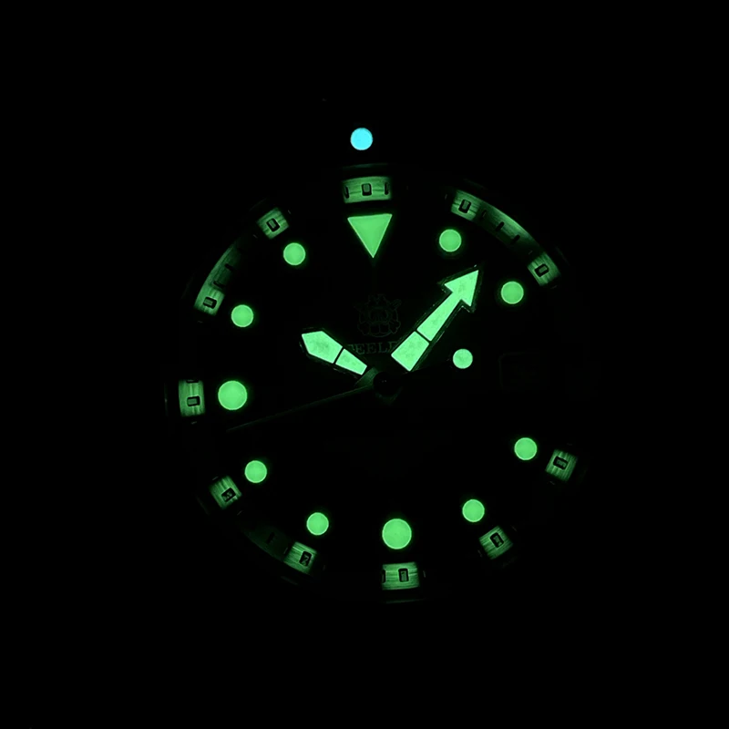 STEELDIVE Men Diver Watch 47.5mm Tuna Automatic Mechanical Wristwatch 30ATM Waterproof C3 Luminous NH35 Steel Bezel Military