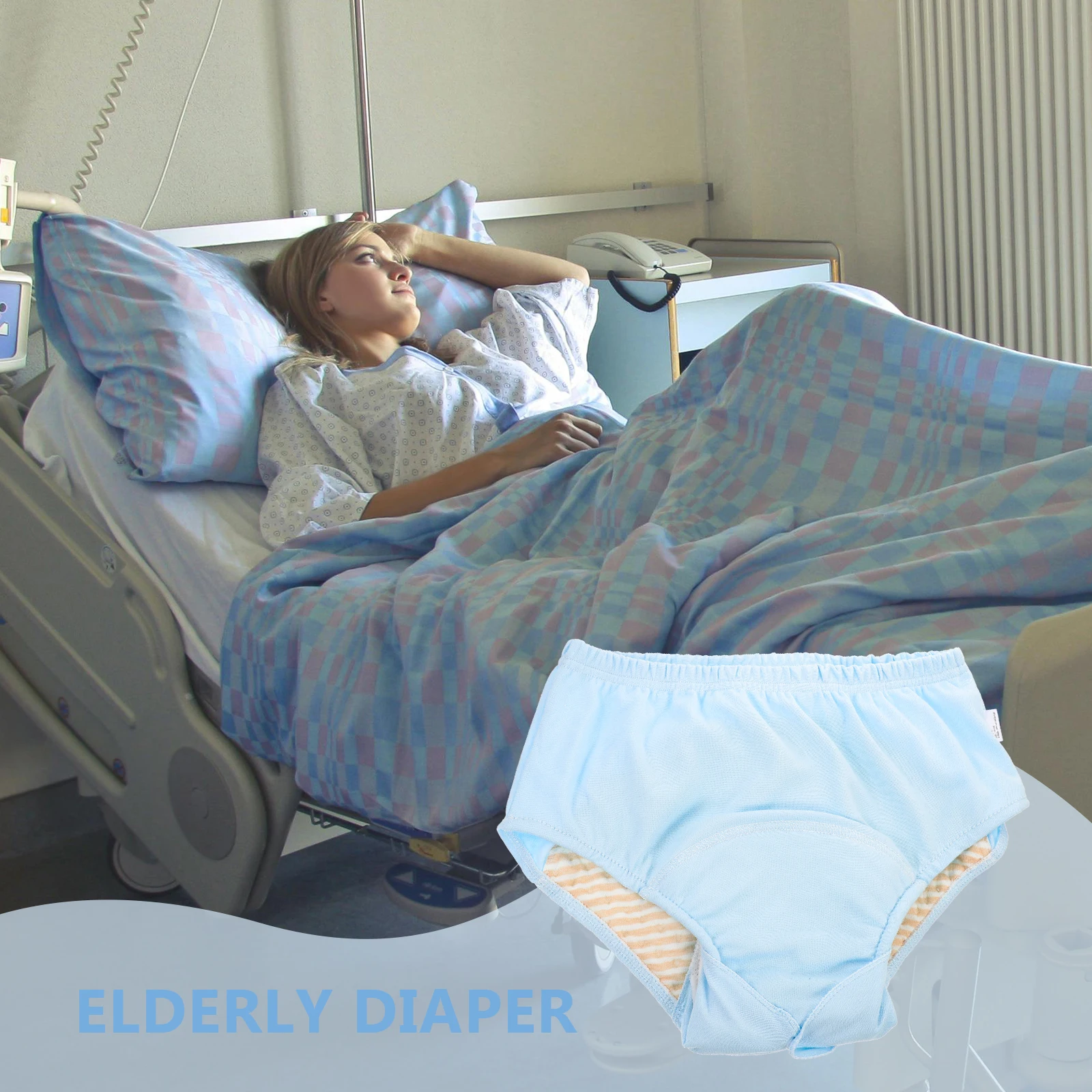 حفاضات كبار السن من القماش القطني قابلة للغسل ومضادة للتسرب وقابلة لإعادة الاستخدام للبالغين، سراويل داخلية ناعمة ومريحة قابلة للتنفس