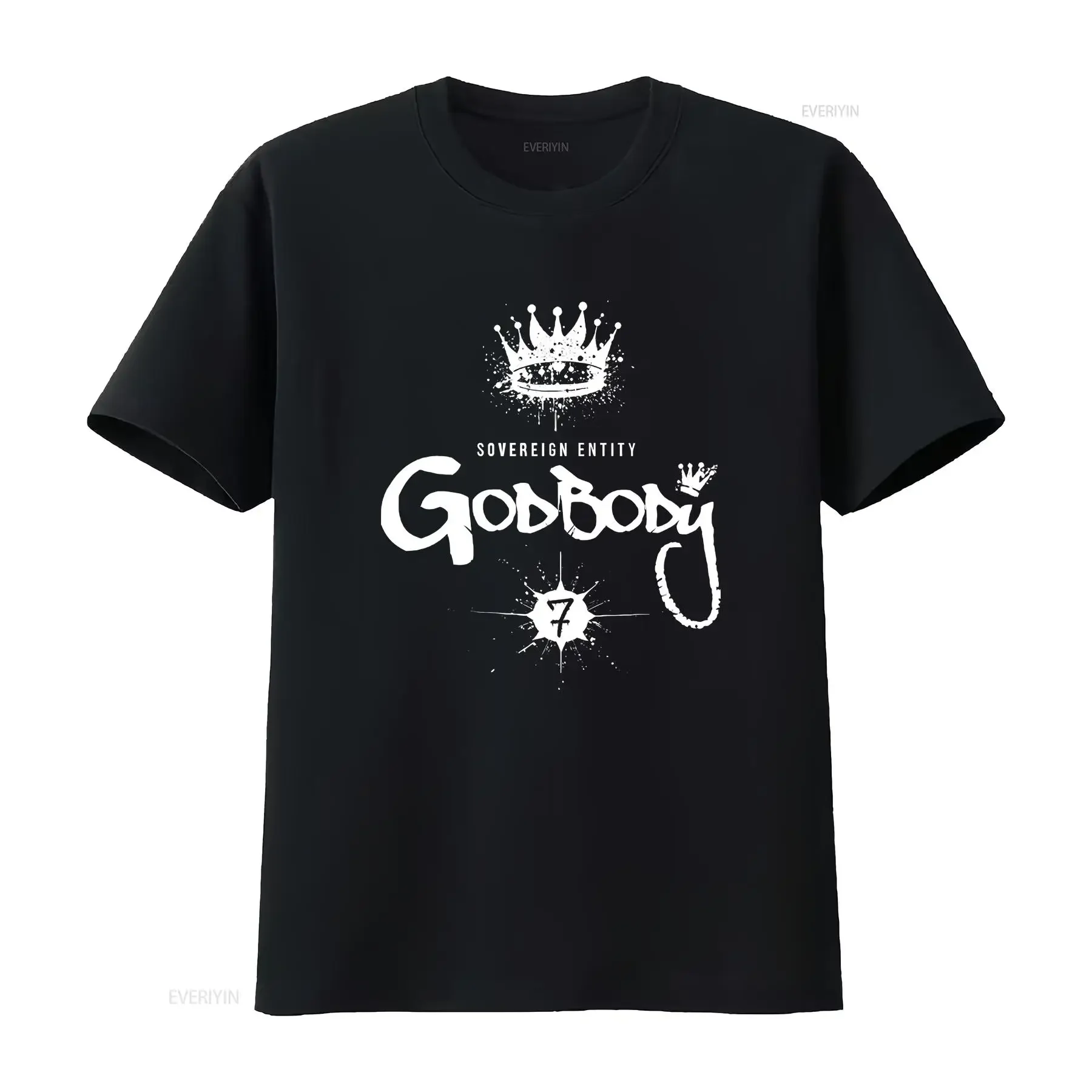 GODBODY 7 T Shirt Inspirational Nation of Gods and Earths Knowledge Self Empowerment vintage Washed homme Casual Comfortable