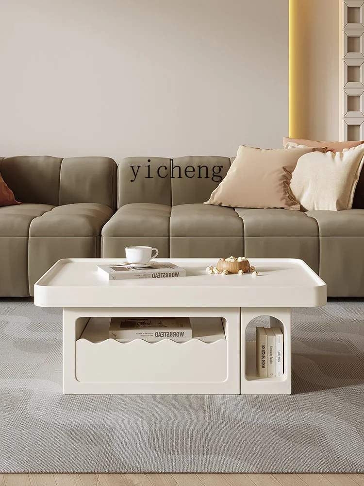 b26LX coffee table cream style multi-functional retractable small apartment living room home modern simple light