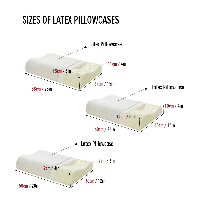 غطاء وسادة قطني فاخر طويل التيلة لإسفنج الذاكرة ووسادة من اللاتكس غطاء وسادة صلب كيس مزخرف 30x50/40x60/37x58cm #3
