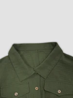 Women's Olive Green Utility Jumpsuit | Belted Waist & Cargo Pockets | Chic Casual Elegant Outfit - Image 4