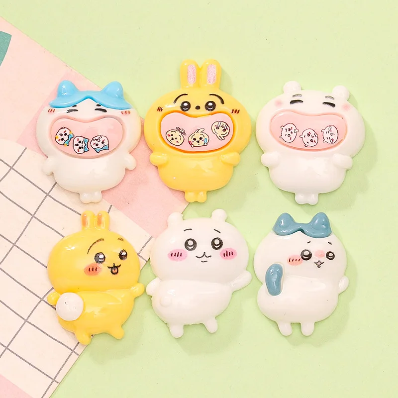 Resin Kawaii Cartoon Flatback Cabochon DIY Scrapbook Figurines Embellishments Crafts Accessories