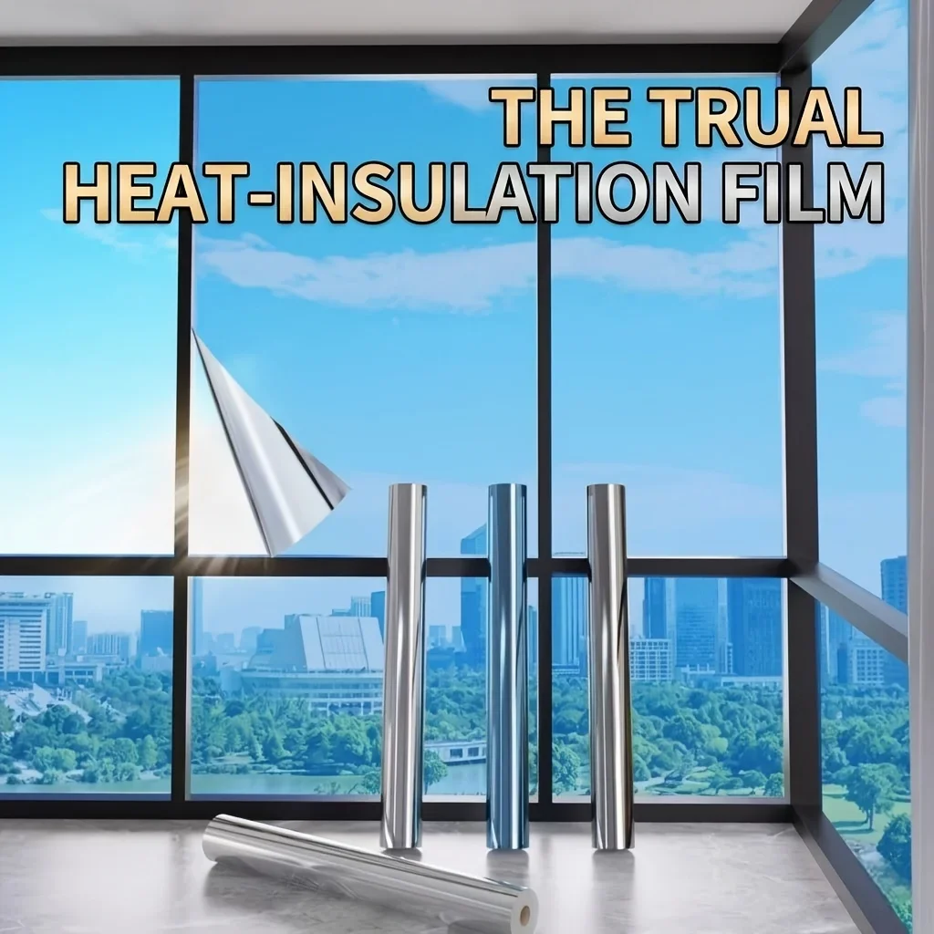 Heat Insulation Window Film High Privacy One-Way Perspective Anti-Peeping Blocking Glare Sun Protection Home Office Essential