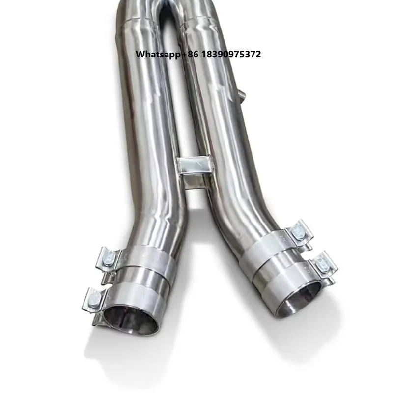 High-performance Stainless Steel Exhaust Pipe with Resonator Polished Surface Middle Pipe  h003