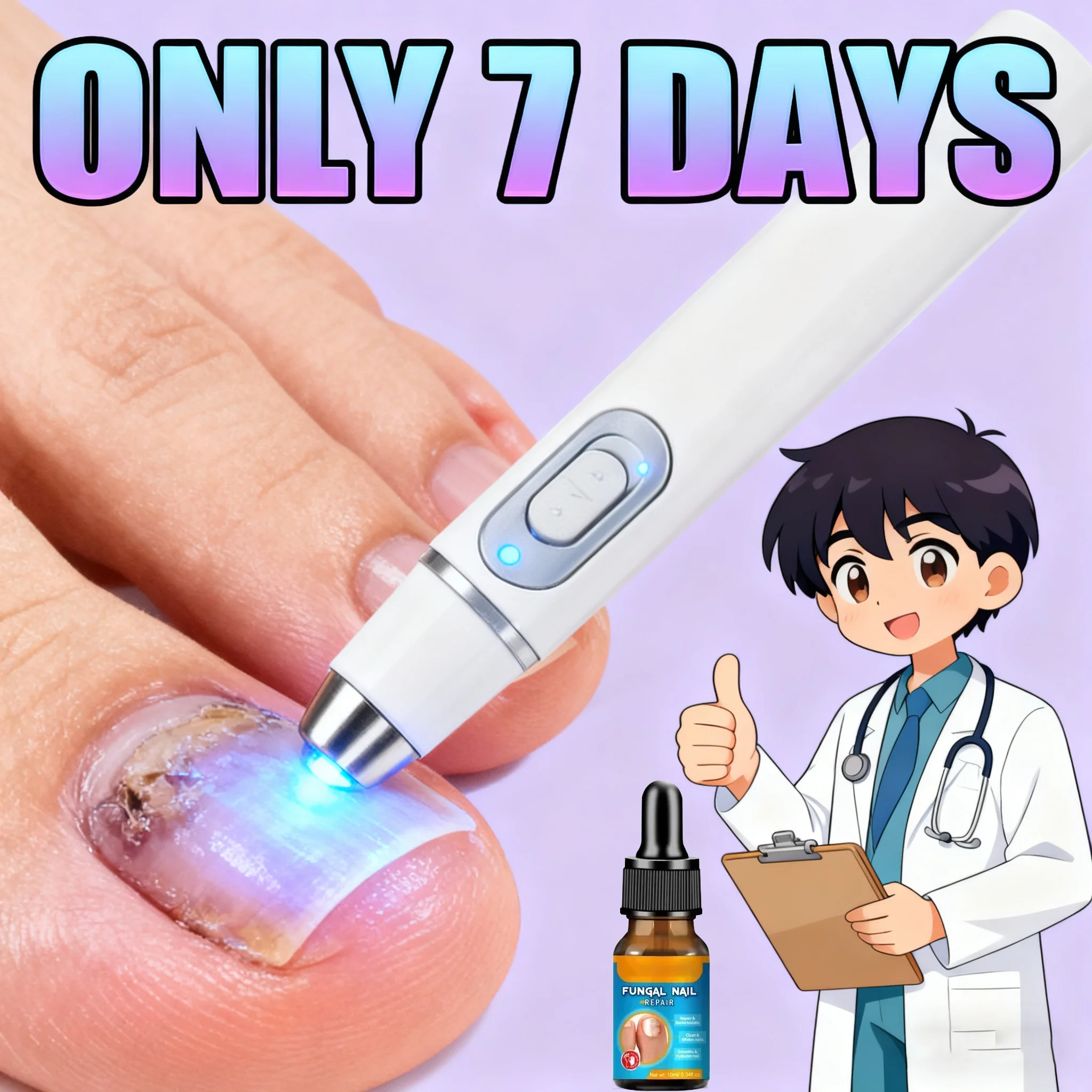 

6Hot Sellers: Nail Cleaning Tools, Blue Light Laser Tools Root Repair Upgraded to Second Generation