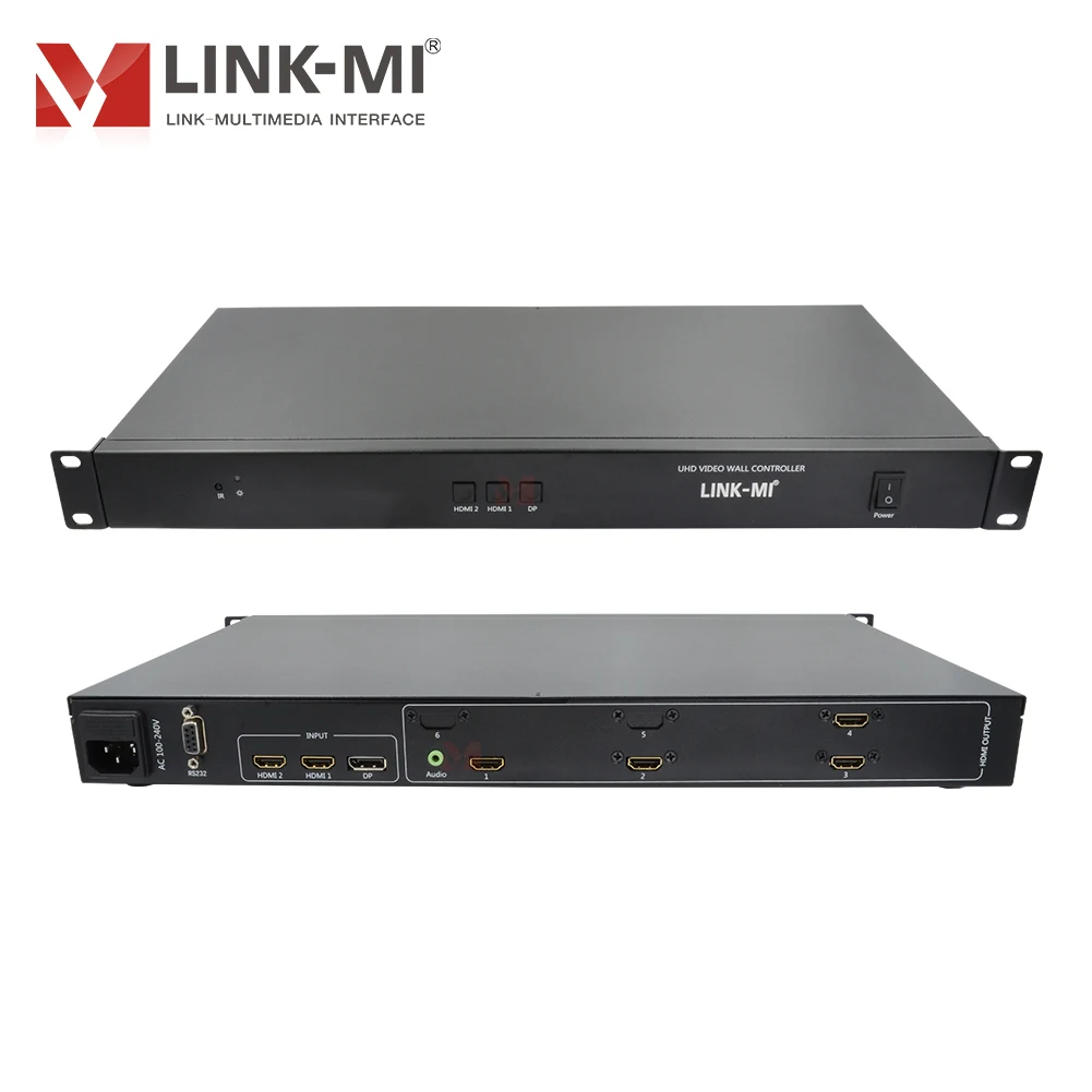 

Индивидуальный многопортовый контроллер видеостены UHD с гибким сращиванием HDMI1.4/2.0/DP с аудио 3,5 мм, аудио L/R, программным обеспечением, ИК-подсветкой