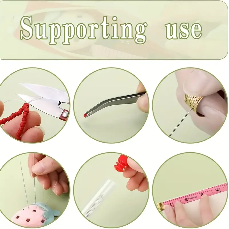 18Pcs Beading Needles Kit With Storage Box Bracelet Necklace Jewelry Making Tools DIY Handmade Craft Accessories Se