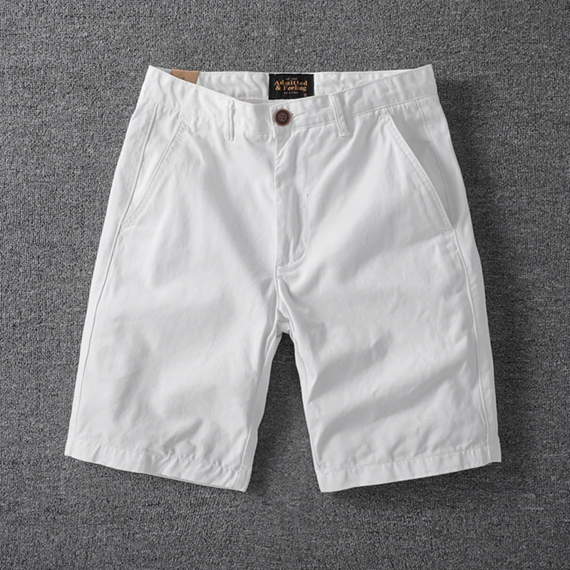 

Мужская летняя повседневная универсальная хлопковая облегающая рабочая одежда в стиле ретро, брюки пять четвертей, уличная одежда, прямые брюки со средней талией