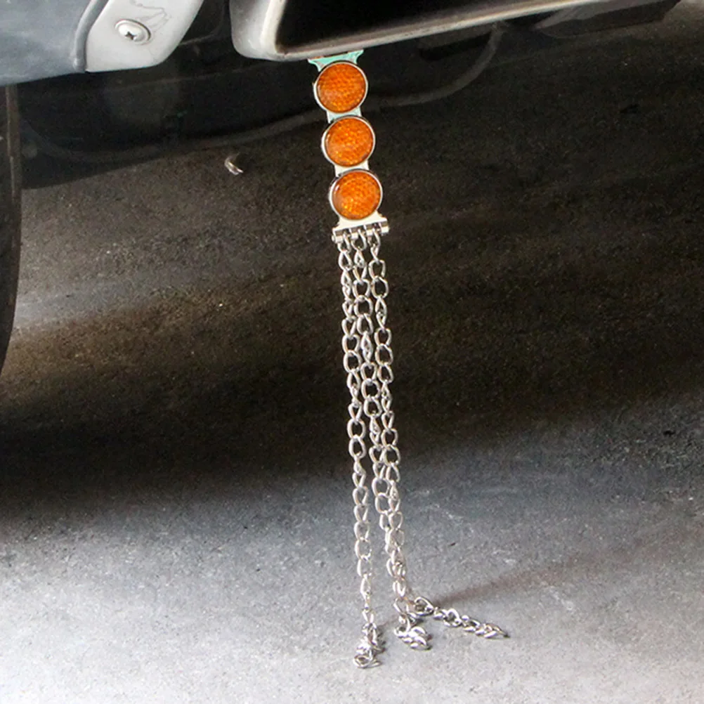 

Anti Static Tail Strip 33Cm Long Metal Car Grounding Strap Yellow Bead Hanging Type Electrostatic Belt For Night Driving