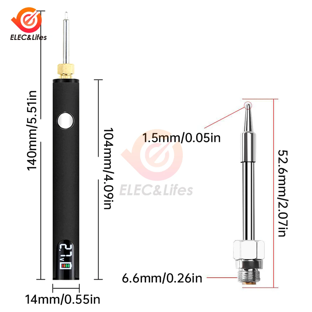 510 Thread Battery Cart Pen Adjustable Temperature Smart Power Pen Mini Soldering Iron Kit With USB Charger Repair Welding Tools