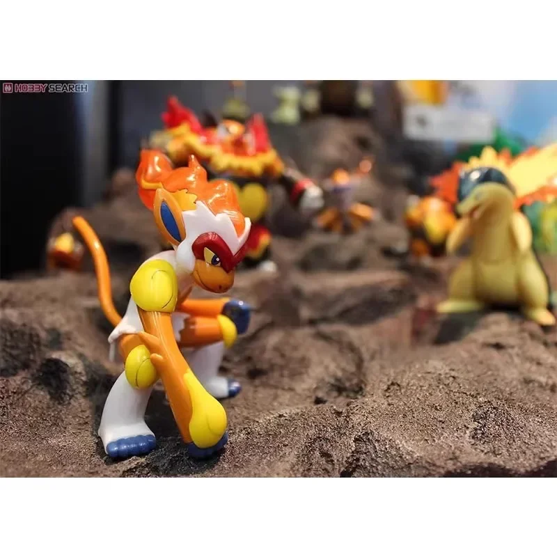 Bandai Original Pokemon Anime Infernape Evolution Set Empoleon Torterra figura de acción ensamblaje modelo juguetes regalos para niños