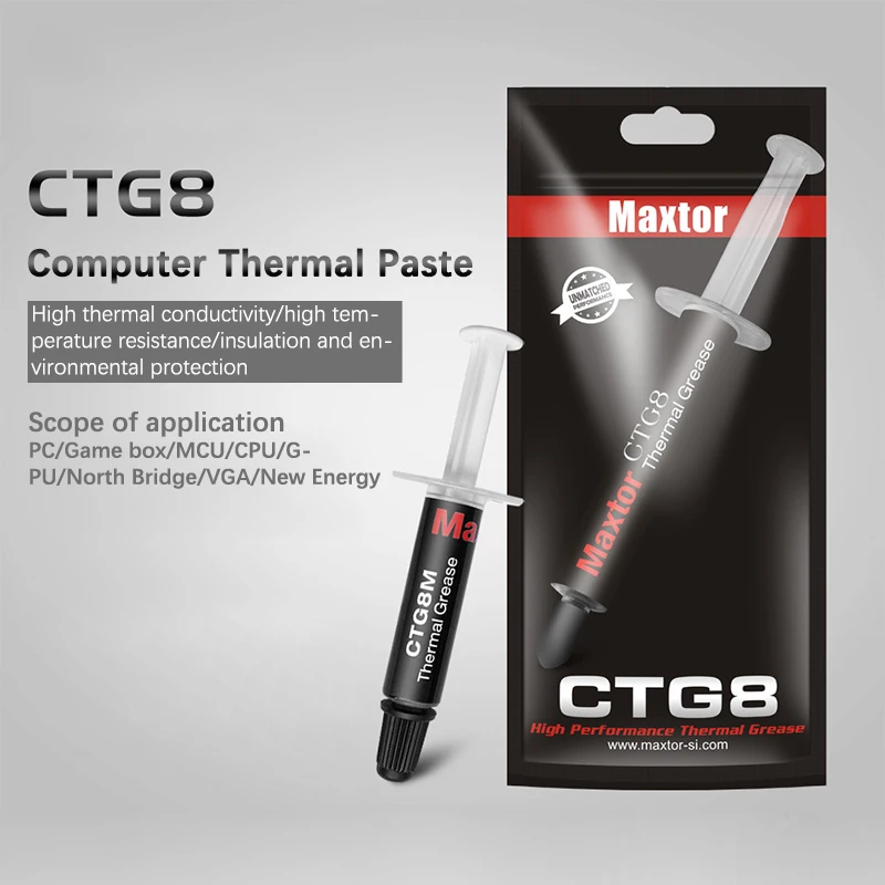12.8W/mk CTG8 Thermal Paste mini 1g 2g 4g CPU GPU Cmputer Radiator AMD Intel Processor Silicone Grease Thermal Paste