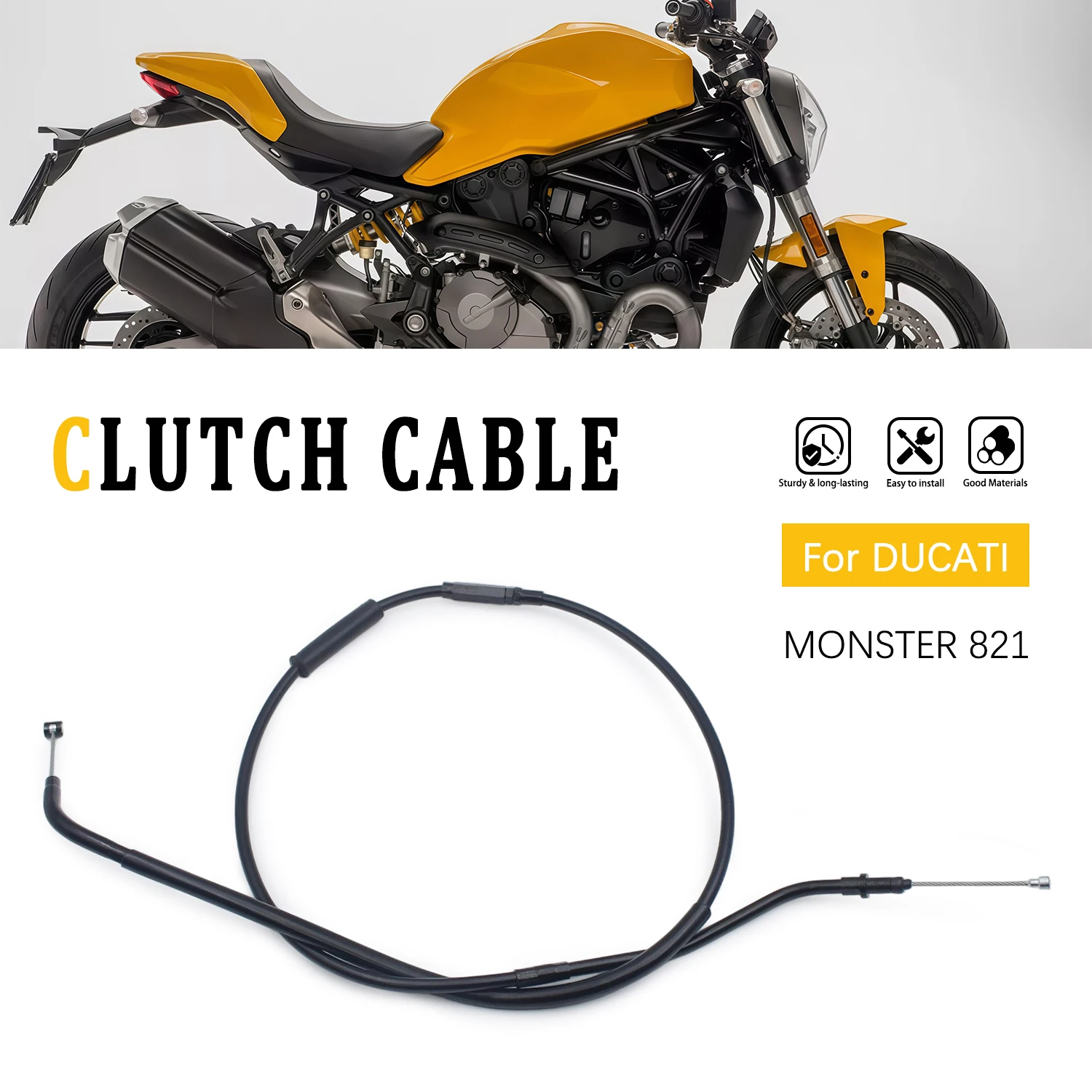 For DUCATI MONSTER 821 2018 2019 2020 2021 Motorcycle Part 73210711C Clutch Cable Wire Line