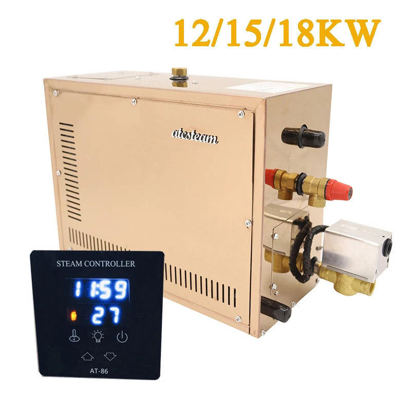 stainless steel Steam Generator Automatic descaling Sauna Room Steam Bath Machine For Spa Room Digital Controller 12kw 2025 New