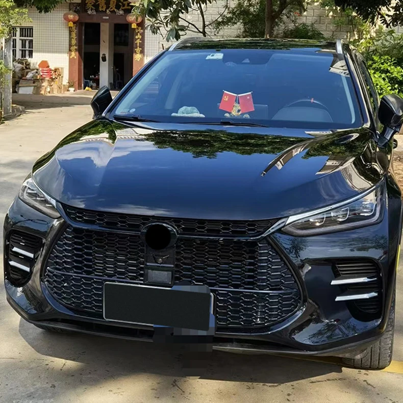 ملحقات StlfCar شبكة أمامية سوداء شبكة سباق مركزية شبكة شواء على شكل قرص العسل لـ BYD Tang DM 2018-2020 #4