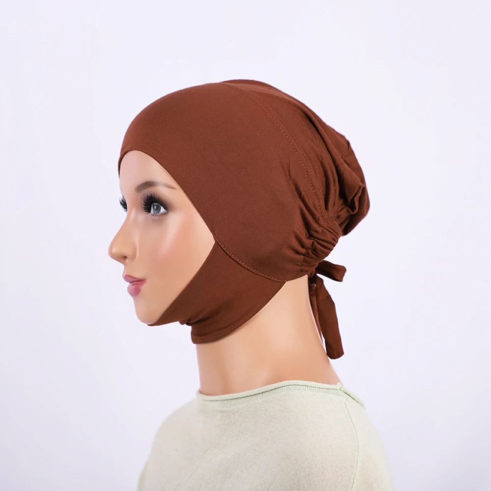 Luxury microfibra Islam hijab berretti interni per le donne moda musulmana Solid Head Cover cappelli traspirante signore fascia cappello RIMAIRE