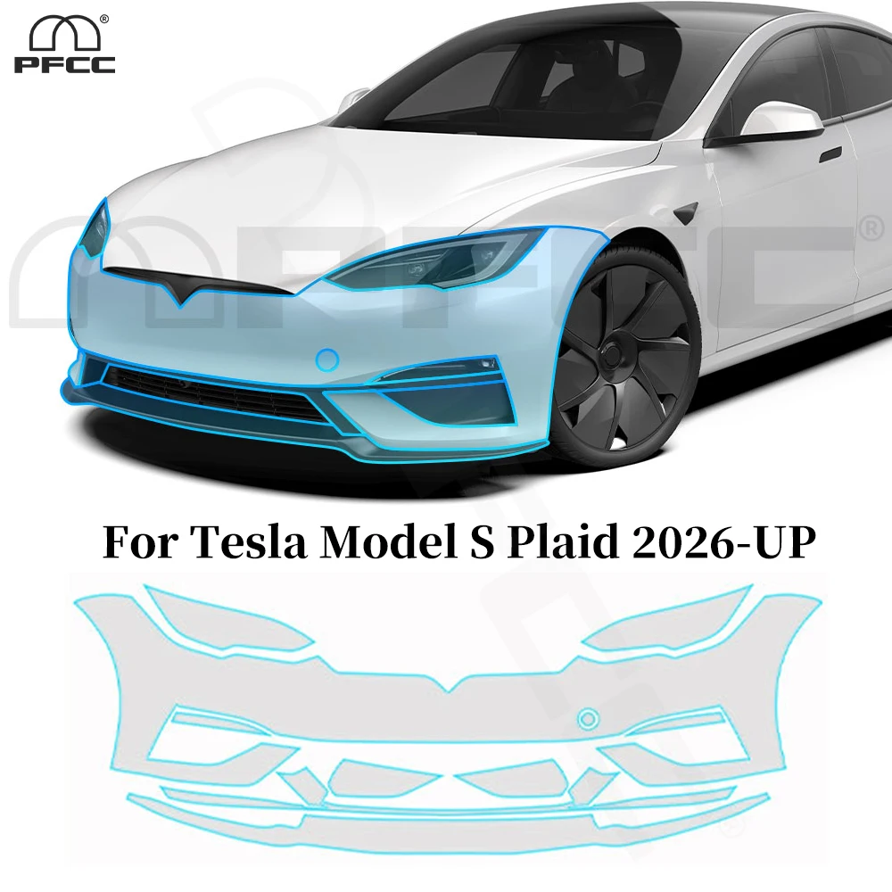 

For Tesla Model S Plaid 2026-UP Pre-cut PPF TPU Paint Protection Film Anti-Scratch Matte Clear Cover Resistant Repairable Kit