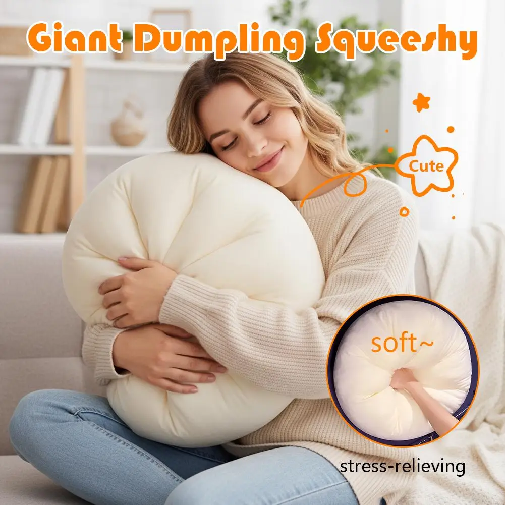 

Realistic Steamed Bun Plush Toy Soft Simulated Xiaolongbao Stuffed Animal Premium PP Cotton Huggable Doll