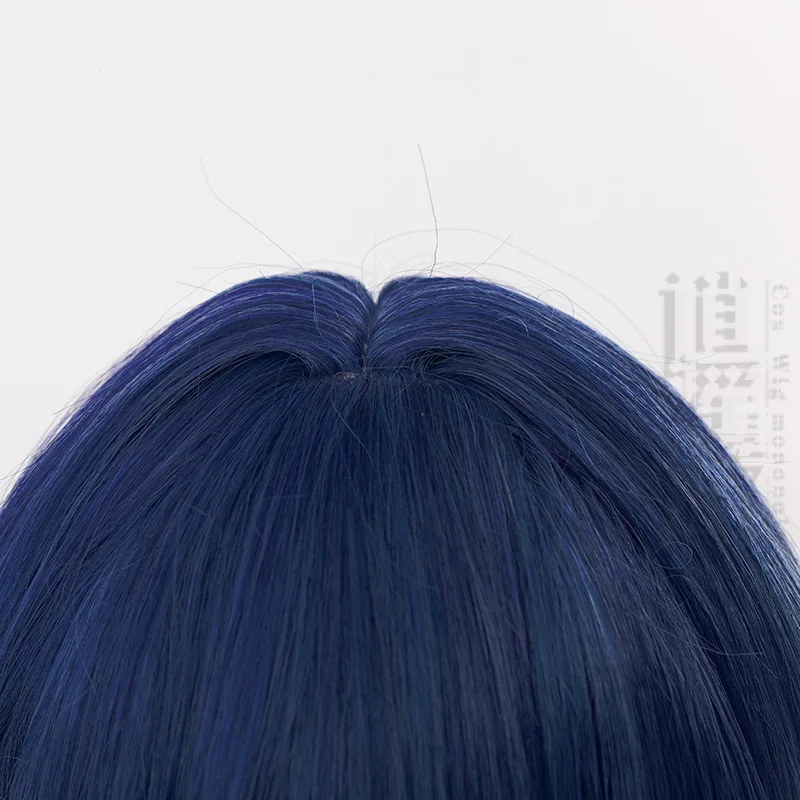 Anime Layla Cos Perücke Spiel Genshin Impact gemischt blau Farbverlauf langes lockiges Haar hitze beständige synthetische Haar Cosplay Perücken Perücke Kappe