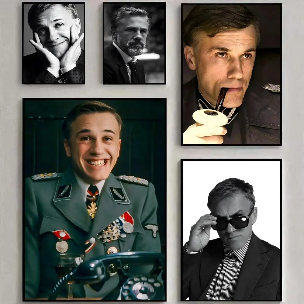 Christoph Waltz Poster Home Living Bed Room Bar Hallway Sticky Wall Art Printing Waterproof Aesthetic Decor