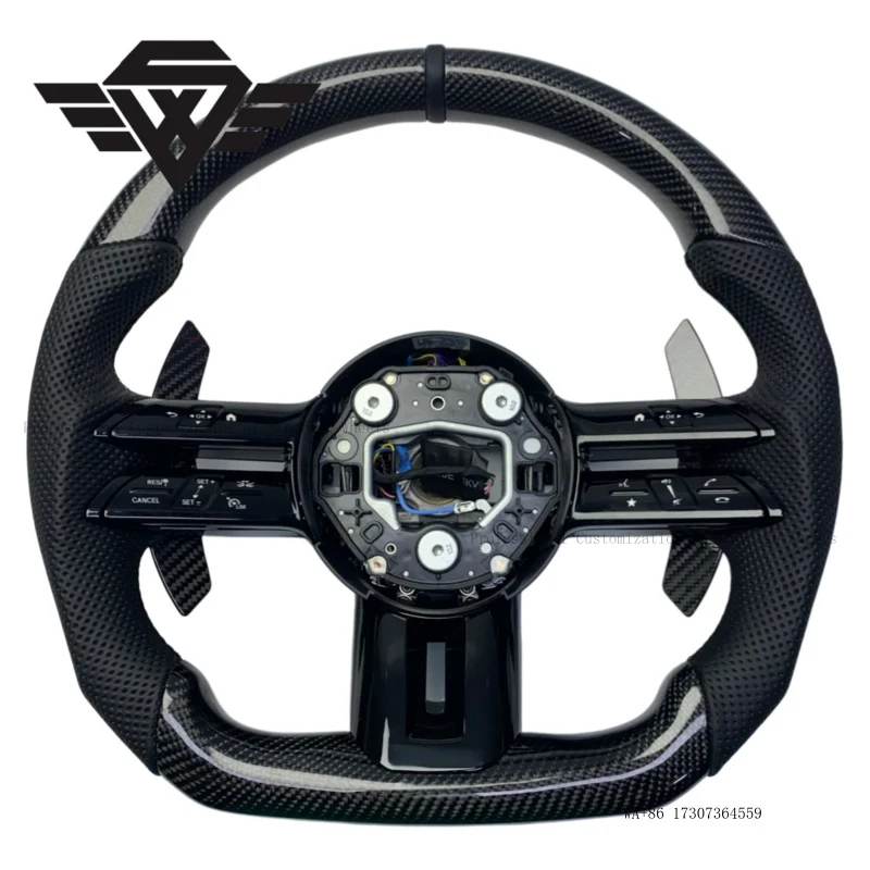 Premium Real Carbon Fiber Steering Wheel  Custom Fit for Mercedes Benz W223 809P  W464 G63 G500 GLK B Class E Class High Quality