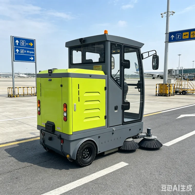 YG Customized Riding Semi Enclosed Road Sweeper With 220L Garbage Bin And 48V Battery Driven Park Sweeper
