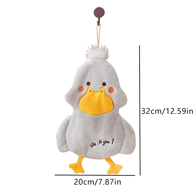 Cartoon Cute Duck Wipe Asciugamano in velluto corallo Asciugamano quadrato Cucina domestica Bagno Panno per bambini