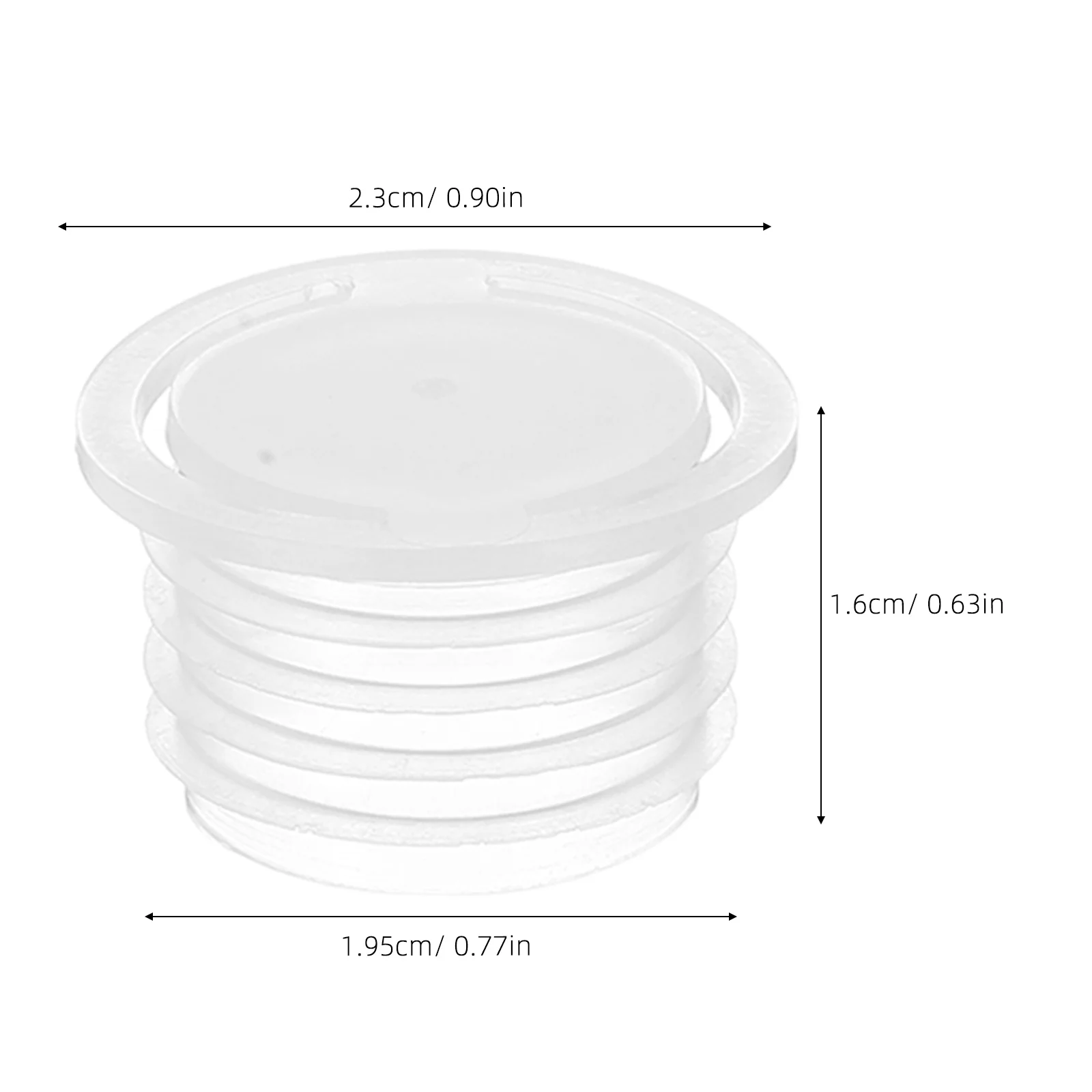 100個の透明なプラスチック製プルリングストッパー交換用ボトルキャップシーラー、ワインプラントポットやチューブ用プラグシーラー