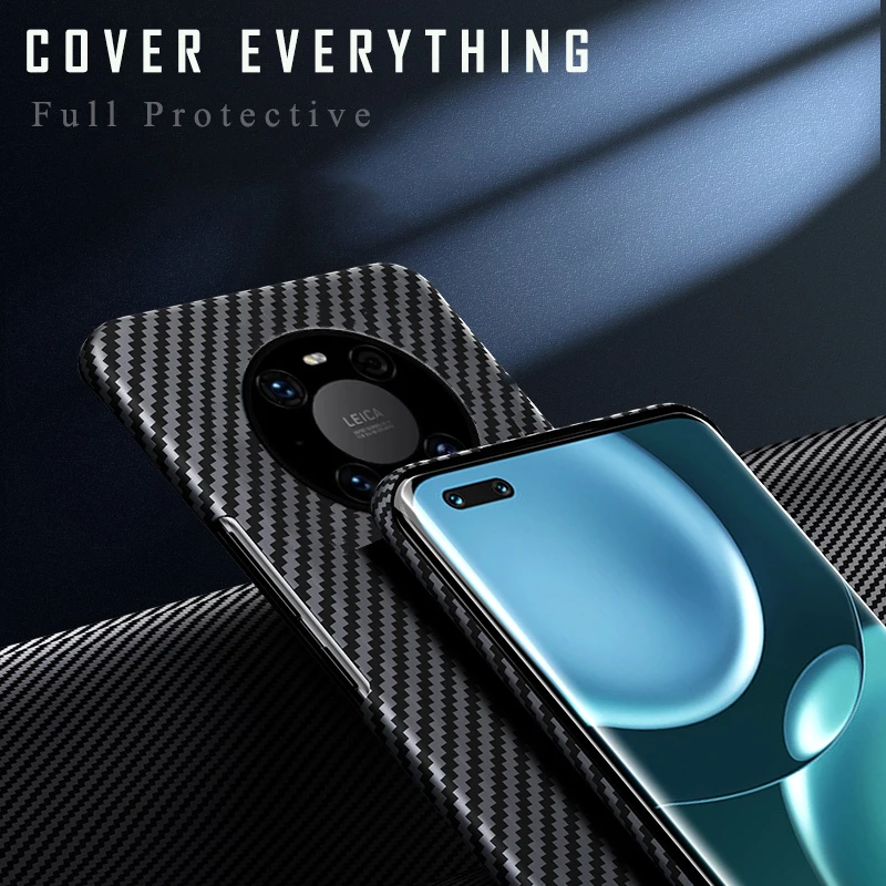 Hard PC UltraThin Case for Huawei P60 P50 P40 Nova 11 10 9 8 Honor 50 70 90 Mate 60 50 40 30 Pro Matte Carbon Fiber Skin Cover