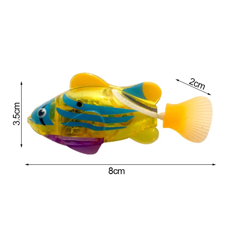 Interactive Electronic Fish Toy Pet Cat Toys Summer Bath Play Swimming Robot Fish with LED Light Water Swim Pool Bathtub Toys