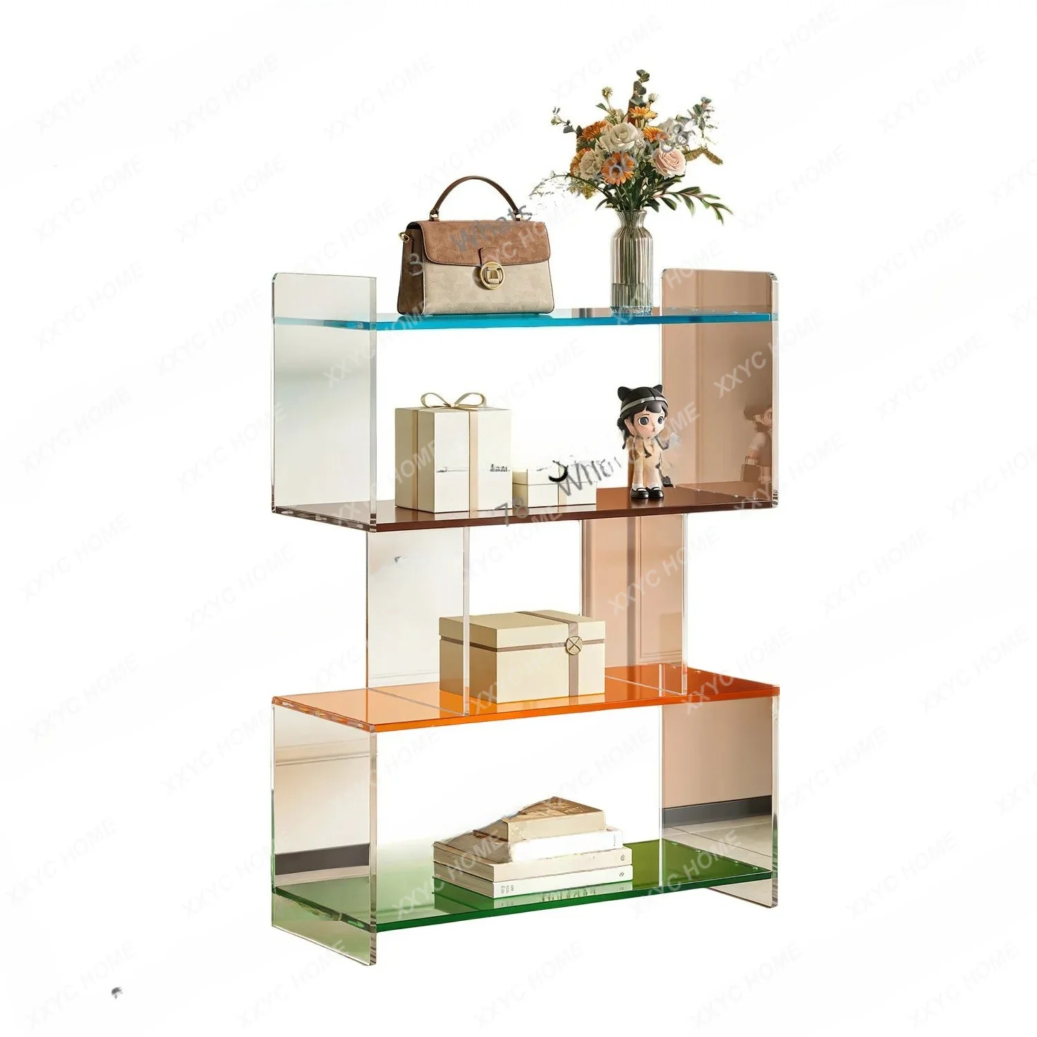 LAcrylic, display stand, multi-layer storage, floor, product display, storage rack