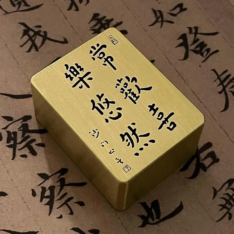 Calligraphy Paperweights Chinese Style Writing Brush Holder Antique Metal Paperweight Paper Press Vintage Decoration of Study