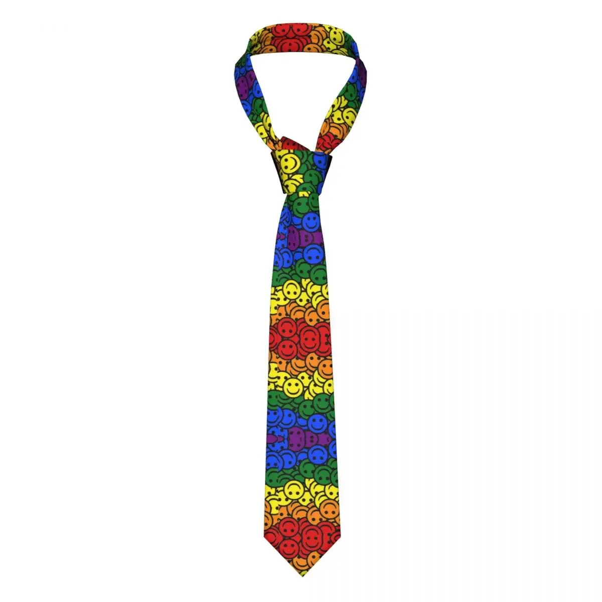 

Smile Gay Pride Neckties Men Women Polyester 8 cm Rainbow Lgbt Lesbian Neck Tie Mens Silk Wide Suits Accessories Gravatas Office