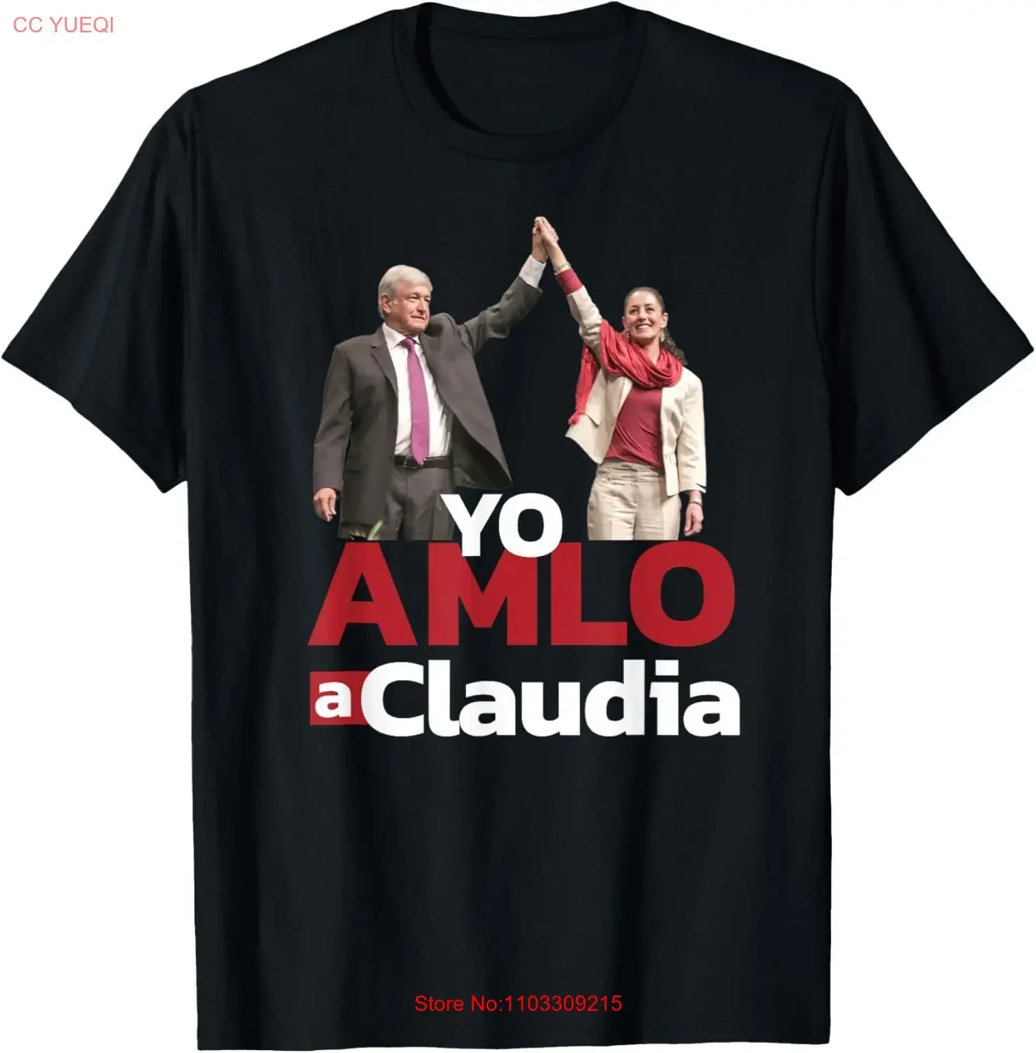 Yo AMLO a Claudia Sheinbaum Sheimbaum camiseta vintage lavada estirada homme ropa de diseñador streetwear moda Unisex