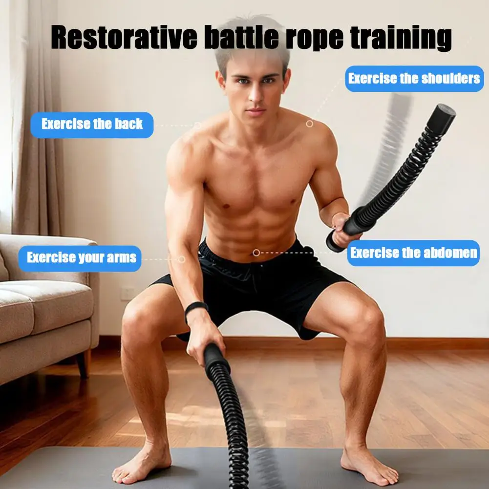 1 Pair 43cm Ropeless Battle Rope Men Women Arm Exerciser Cardio Muscle Strength Training Cordless Workout Rope Home Equipment