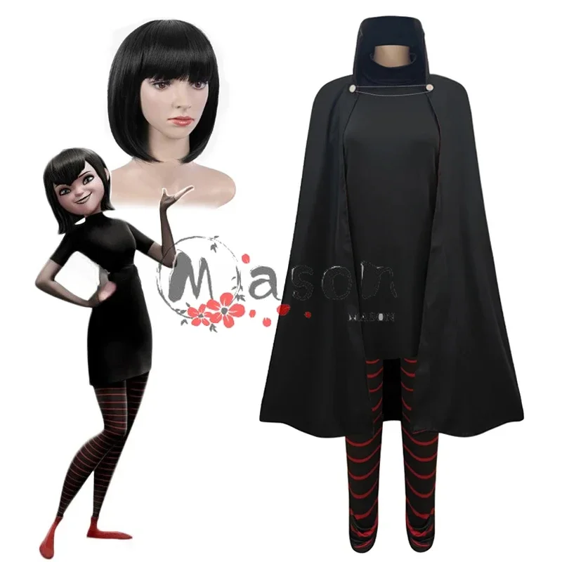 Mavis Dracula Cosplay Costumes With Wig Hotel Transylvania Role Play Halloween Carnival Party Outfit For Women Girls