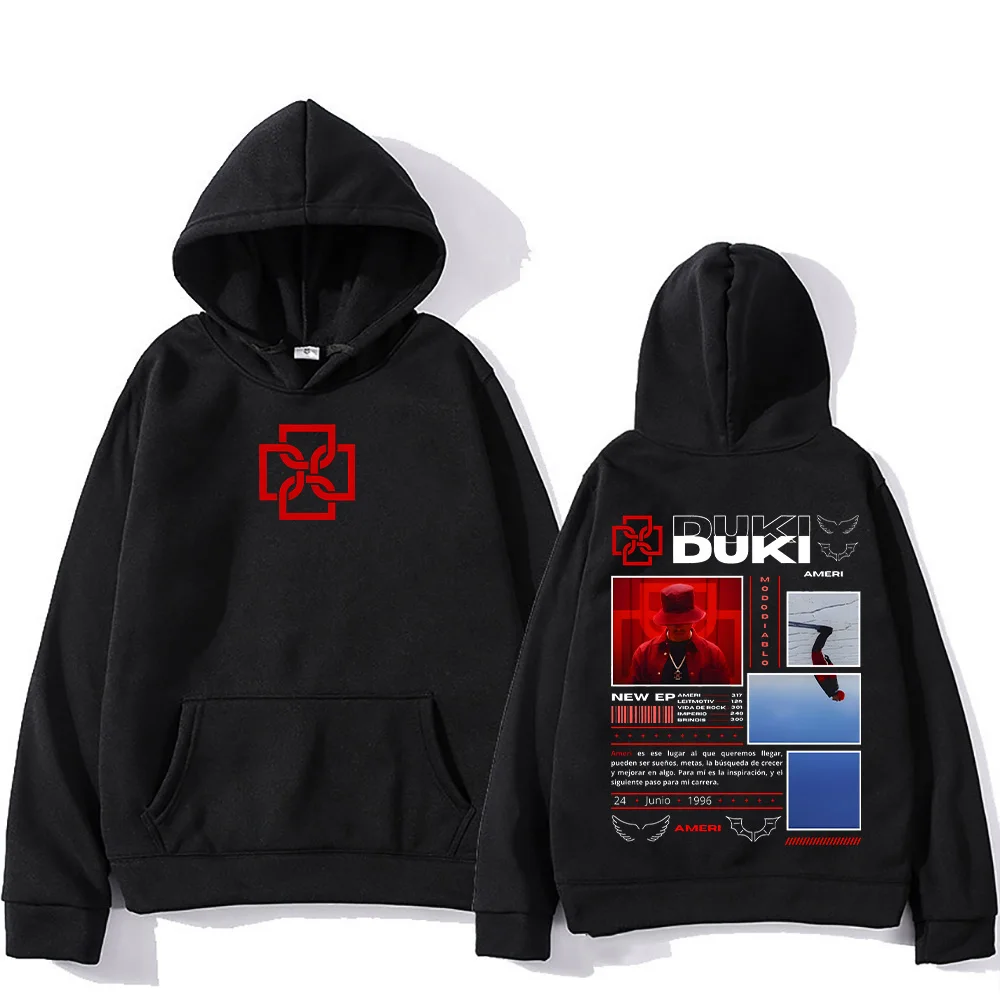 Rapper Duki Ameri Hoodies Men's Women Clothing Fashion Hip Hop Oversized Hooded Sweatshirts Unisex Casual Long Sleeve Pullovers