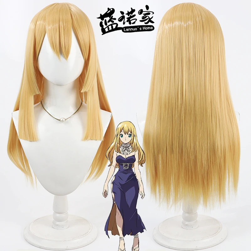 Anime Dr. Stone Ruri Cosplay Wig Halloween Party Prop Synthetic Hair Heat Resistant Fiber + Wig Cap