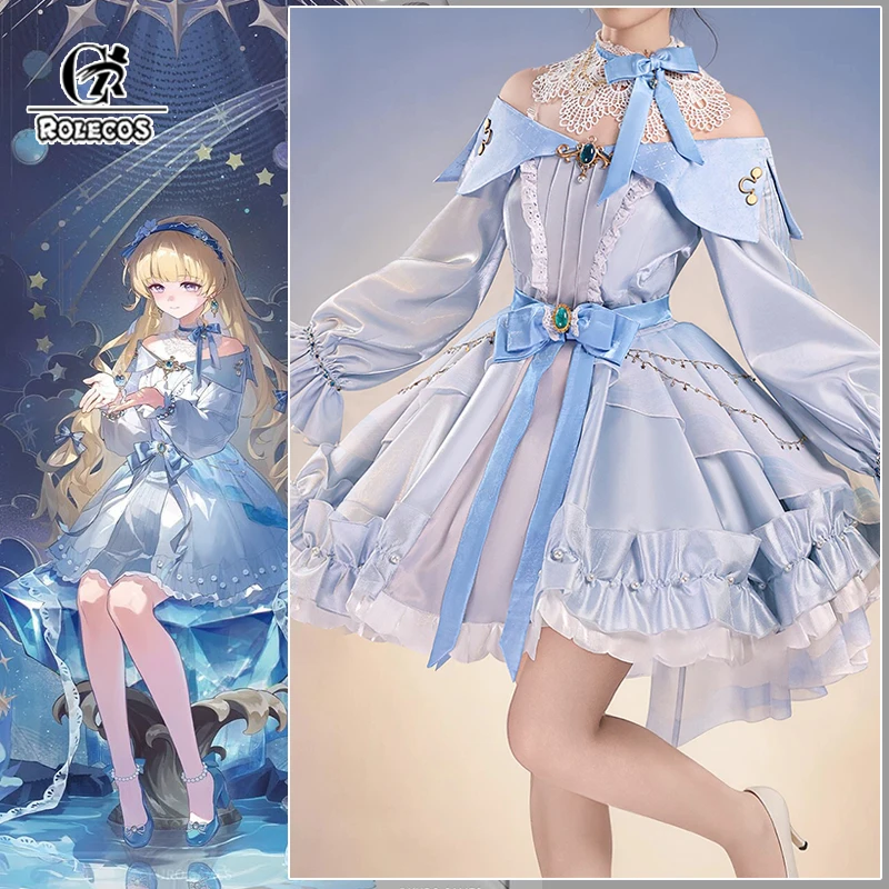 ROLECOS Game Wuthering Waves Phoebe Cosplay Costume Liu Guang Mi Yu Phoebe Fanart Women Dress Halloween Party Outfit New Skin