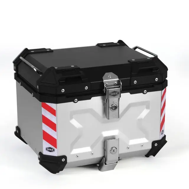 

45L Top Tail Motorcycle Rear Luggage Storage Tool Helmet Box Case Lock Trunk Waterproof Aluminum Universal