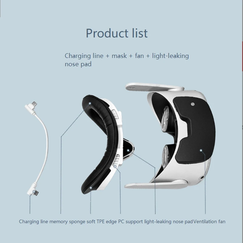 Wild qualifiée ale VR avec ventilateur de refroidissement silencieux en surpoids d'air, couverture qualifiée ale pour ventilateur Quest 2