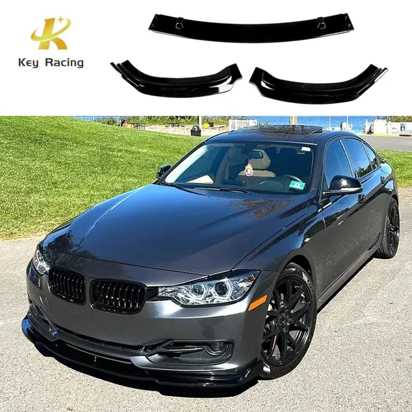 

F30 F35 3-Pieces Front Lip Splitter For BMW 3 Series F30 F35 2013-2019 Front Bumper Lip Canard Protector Cover