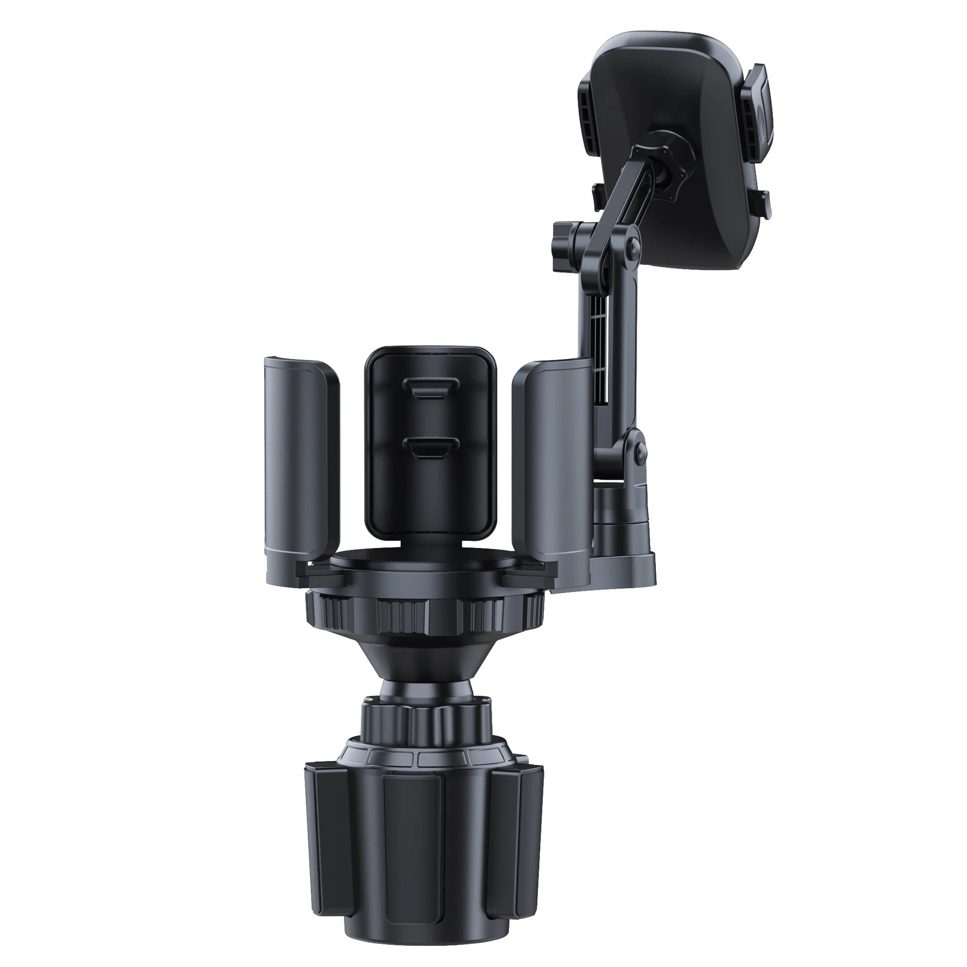 Car Phone Holders, Adjustable Car Cup Holder Expander with Rubber Grip, Secure Hold, Fit for Up to 5.31'' Drinks/Mugs/Foods
